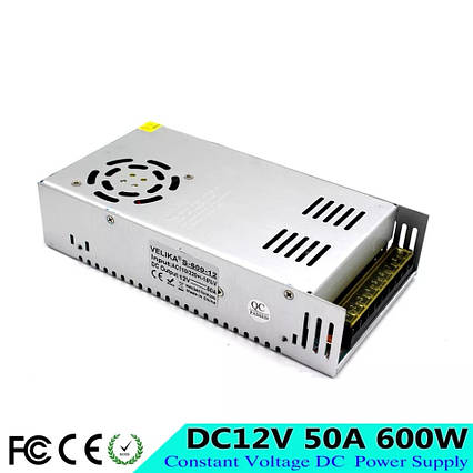 Блок живлення 12 В 50 А 600 W Metall
