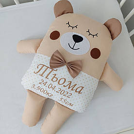 Іменна подушка іграшка - Ведмедик