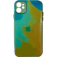 Чехол TPU+Glass Impasto abstract для Apple iPhone 11 (6.1") Yellow green