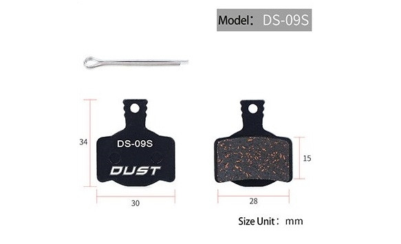 Колодки гальмівні напівметал disc DUST DS-09S MAGURA MT2, МТ4, МТ6, МТ8