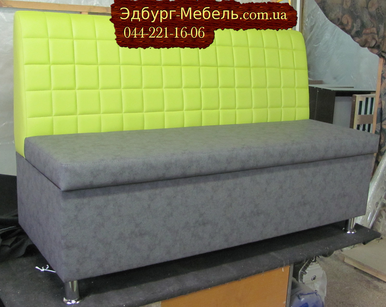 Диван для кафе "Кубик" оббивка екокожа 100000 цыклов, фото 1