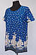 Туніка літня «Троянда Горошок» з короткими рукавами (48-62 р), фото 3