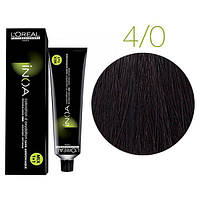 Крем-краска для волос L'Oreal Professionnel INOA 4/0 Интенсивный темный каштан 60 мл (4682L')