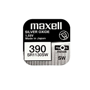 Годинникова батарейка 390 / SR 1130 S / AG10 Maxell Silver Oxide (1.55v) 1шт.