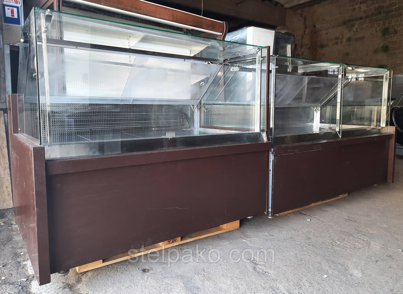 Лінія холодильних універсальних вітрин «Технохолод Міссурі» 3.5 м., (Україна), широка викладка 80 см., Б/у, фото 1