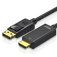 Кабель U&P DisplayPort - HDMI 4K 30Hz 1.8 м Black (SWE-CA04-BK)