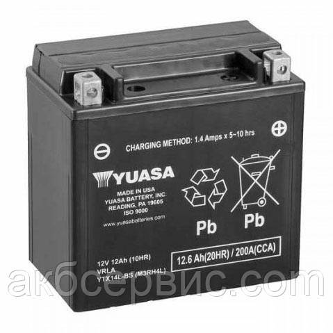 Mотоакумулятор Yuasa MF VRLA 12.6ah YTX14L-BS (сухозаряджений)