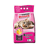 Наполнитель для кошачьего туалета Super Benek Compact Citrus бентонитовый комкующийся Цитрус 10 л