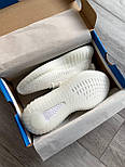Чоловічі кросівки Adidas Yeezy Boost 350 весна-осінь-літо повсякденні легкі білі. Фото наживо, фото 10