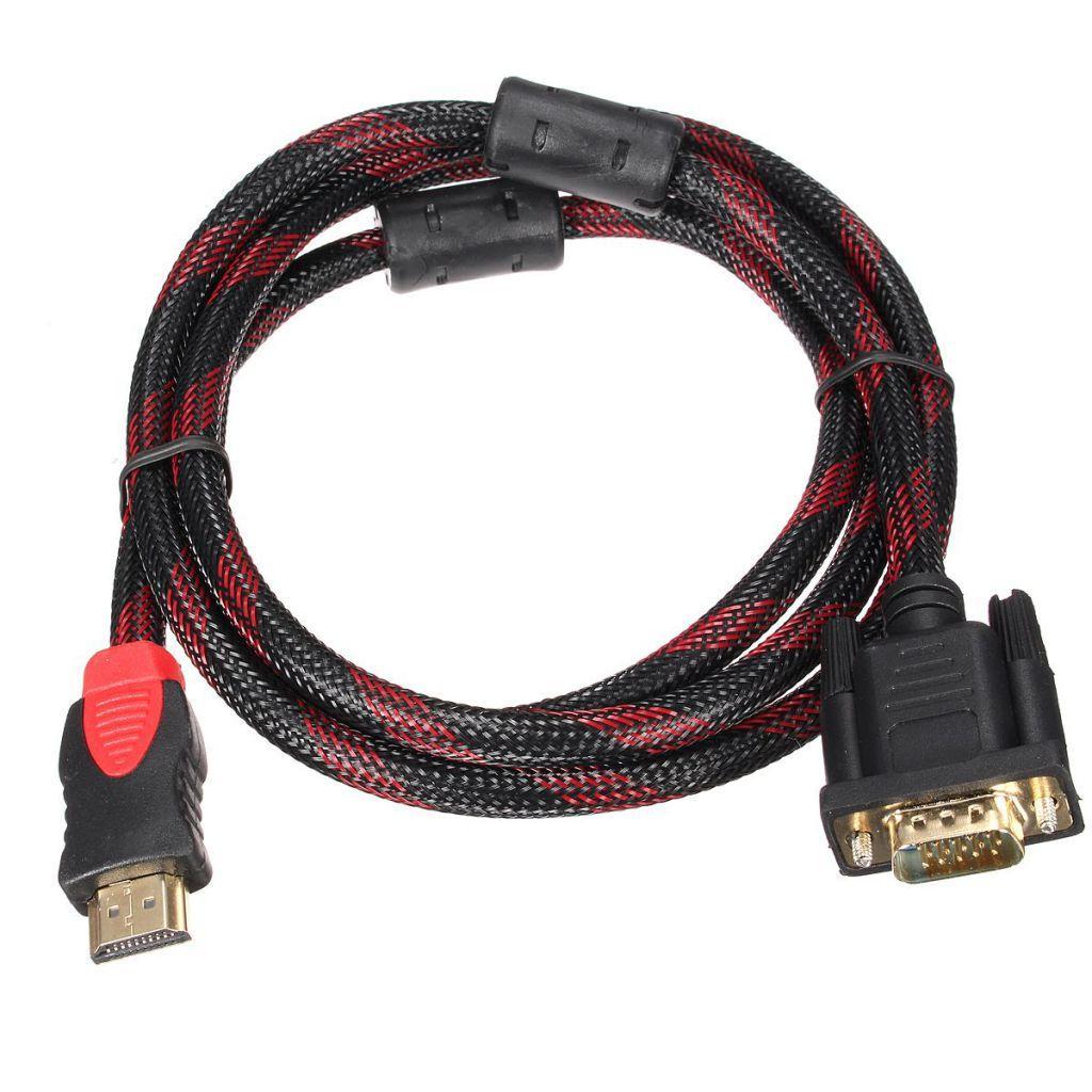 Кабель HDMI - VGA 1,5m в обмотке 1,5м с ферритамы (2609)