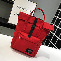 Жіночий стильний молодіжний міський спортивний місткий рюкзак-сумка Urban з USB , червоний