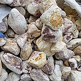 Камінь для клуб «Веселка» декоративна галька з каменю ліпарит (ціна за 1 кг від 1 тони), фото 6