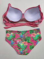 ОПТ Жіночий купальник для повної груди Sisianna 98249 46-54 пудровий на 50 52 54 56 58 розмір, фото 3