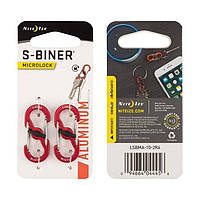 Карабин для ключей, Nite Ize S-Biner, замок Microlock, 2 шт, Red