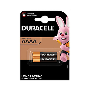 Батарейки AAAA (LR61 / LR8 / 25A) Duracell Alkaline (1.5v) 2шт.