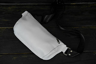 Жіноча сумка "Модель №70 міні" з фастексом з натуральної шкіри колір Білий, фото 2