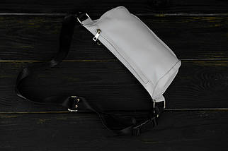 Жіноча сумка "Модель №70 міні" з фастексом з натуральної шкіри колір Білий, фото 3