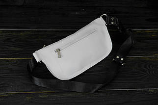 Жіноча сумка "Модель №70 міні" з фастексом з натуральної шкіри колір Білий, фото 5