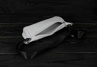 Жіноча сумка "Модель №70 міні" з фастексом з натуральної шкіри колір Білий, фото 4