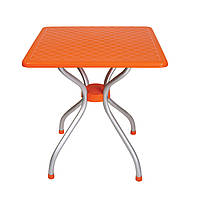 Стол квадратный Irak Plastik Alfa 70x70 оранжевый