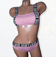 Купальник жіночий роздільний спортивний топ і плавки Розміри 38 40 42