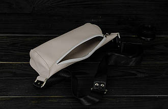 Жіноча сумка "Модель №70 міні" з фастексом з натуральної шкіри колір Пудра, фото 4