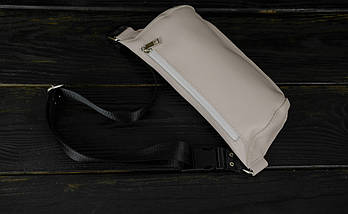 Жіноча сумка "Модель №70 міні" з фастексом з натуральної шкіри колір Пудра, фото 3