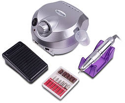 Фрезер для манікюру ZS-601 SILVER Professional 45W/35000об + 6фрез