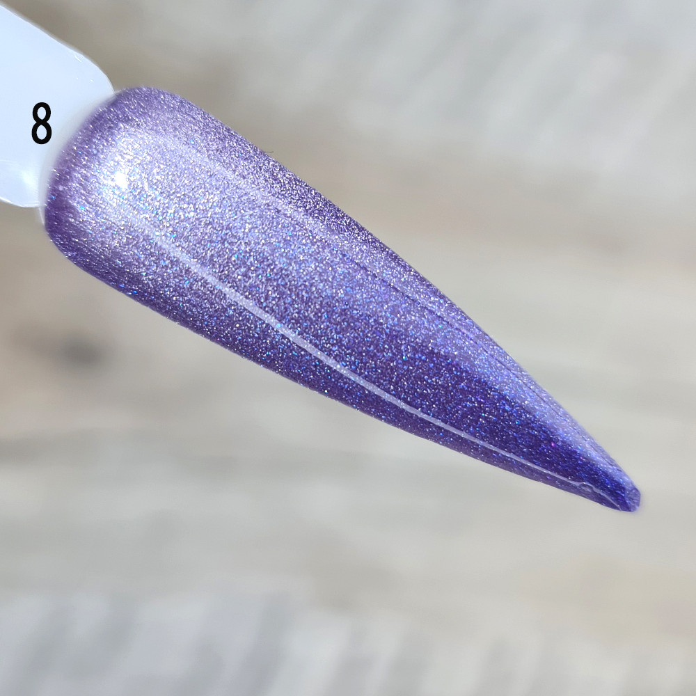 Гель лак для нігтів кришталеве котяче око Sweet Nails фіолетовий №8 8 мл