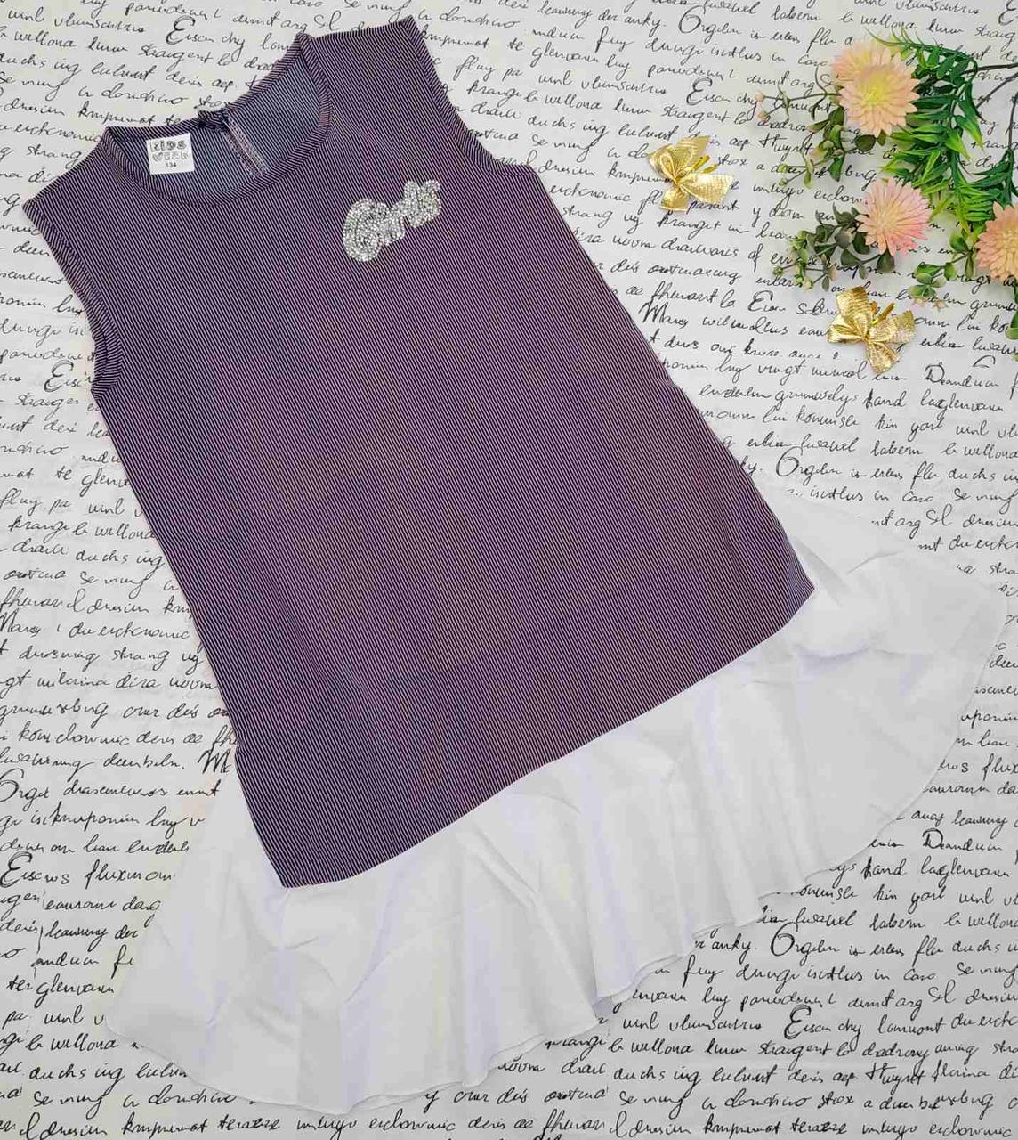 Літній дитячий сарафан "Лорет" р. 134-158 смужечка