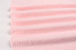 Муслін однотонний двошаровий жатий, колір світло-рожевий, ширина 140 см No МЖ-3-15, фото 3