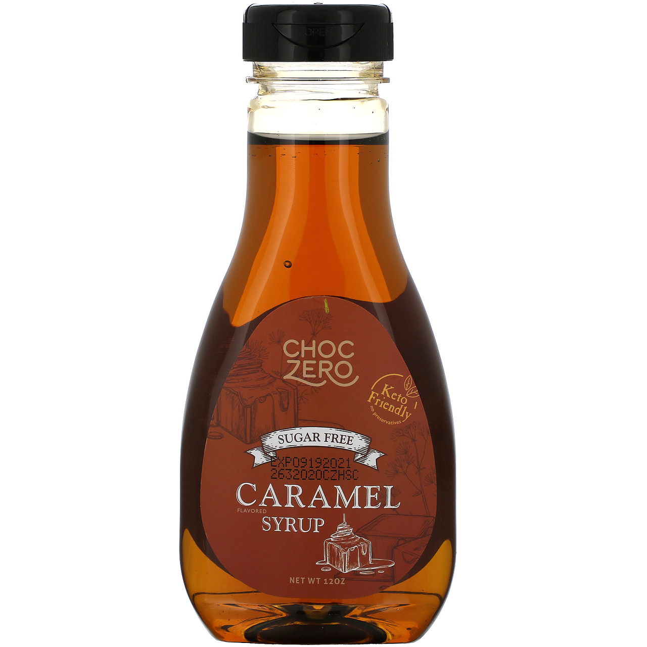 Купить ChocZero, Карамельный сироп, без сахара, 12 унций, цена 411.68 ...