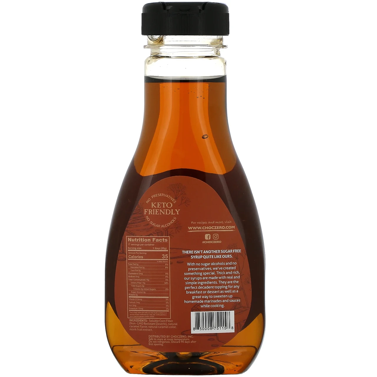Купить ChocZero, Карамельный сироп, без сахара, 12 унций, цена 411.68 ...
