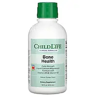 Childlife Clinicals, здоровье костей, жидкий кальциево-магниевый состав с витаминами D3 и K2 и натуральным