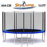 Батут SkyJump 404 см з захисною сіткою та драбинкою Висота сітки 180 см Макс вага користувача 150 кг (NEOS)