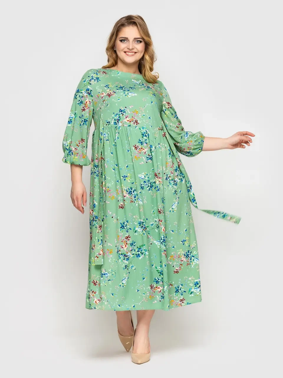 Летнее Женское Платье Из Штапеля Большие Размеры 52 54 56 58 — Купить ...