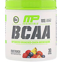 MusclePharm, Серія Essentials, амінокислоти з розгалуженим ланцюгом (BCAA), фруктовий пунш, 258 г (0,57 фунта)