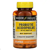 Mason Natural, пробиотик с ацидофильными лактобактериями Acidophilus с пектином, 100 капсул Киев