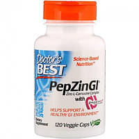 Doctor's Best PepZin GI комплекс цинк-L-карнозина 120 вегетарианских капсул