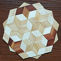 Підставка під гаряче "Ромби" дерев'яна, ручна робота