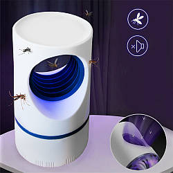 Лампа від комарів - знищувач комах Photocatalysis mod.688 Біло-синій, москітна лампа пастка (лампа от комаров)