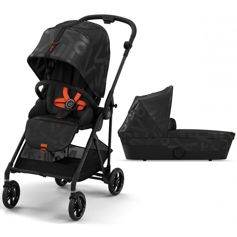 Коляска Cybex Melio 2 в 1 Real Black