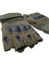 Рукавички тактичні всу військові для стрільби хакі чорні