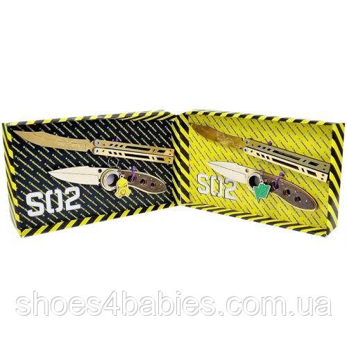 BOX Сувенірні ножі "Метелик LEGACY & Викидуха фліп BLACK"