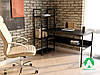 Комп'ютерний стіл лофтовый зі стелажем з ДСП, фото 4