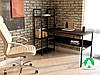 Комп'ютерний стіл лофтовый зі стелажем з ДСП, фото 5