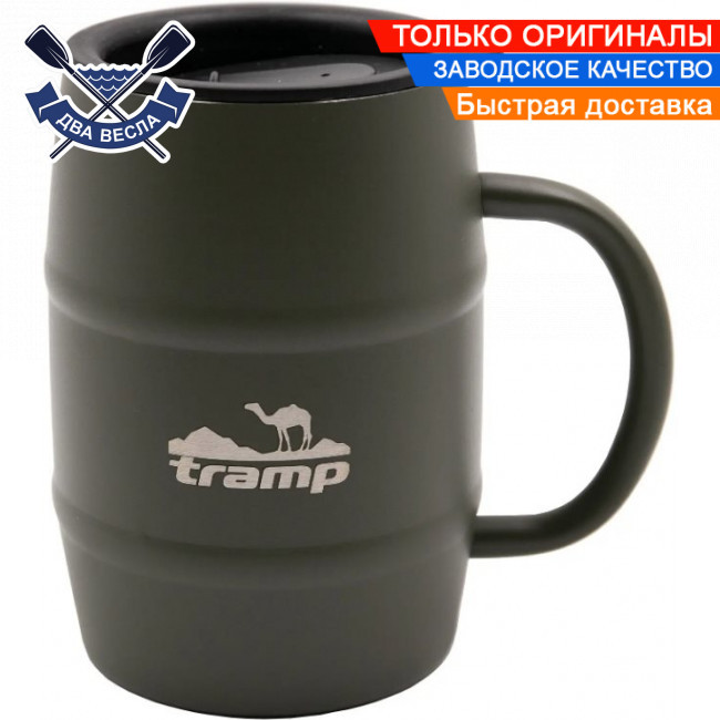 Похідний туристичний термокухоль з напувалкою Tramp 500 мл термокружка для кави чаю термосклянка термокухоль з нержавіючої сталі