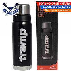 Армійський термос похідний Трамп 750 мл Tramp Expedition Line склянка термос для чаю термос з нержавіючої сталі Колір Чорний