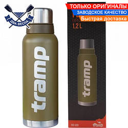 Армійський термос похідний Трамп 1200 мл Tramp Expedition Line склянка термос для чаю кави термос із нержавіючої сталі Оливковий