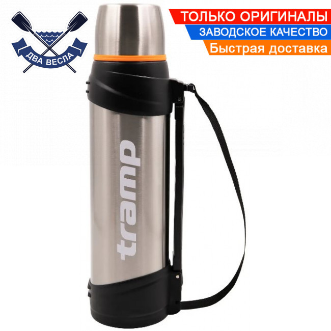 Сталевий термос дорожній Трамп 2000 мл Tramp Travel Line термос заварник для чаю термос з нержавіючої сталі Колір Металік